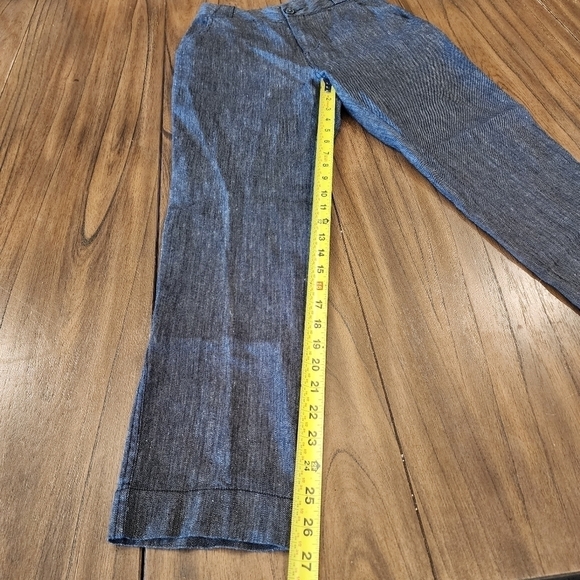 Poetry Textured Tailored Trouser ankle crop  Pants linen wool blend size 4 - Picture 2 of 13